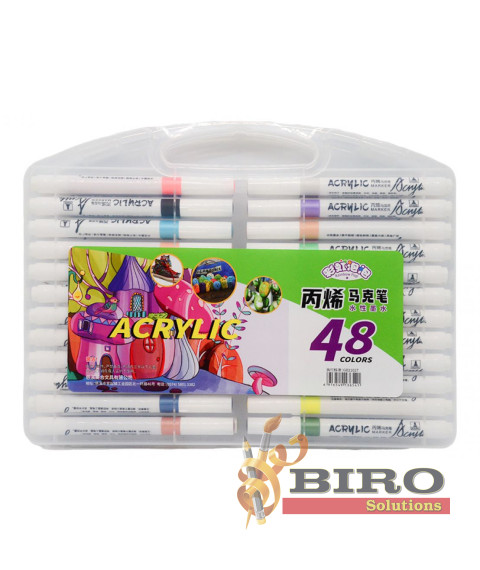 Marker Acrilic 48 culori, cutie plastic, ML50-7